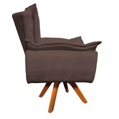 Kit 01 Namoradeira E 02 Poltronas Opala Suede Marrom