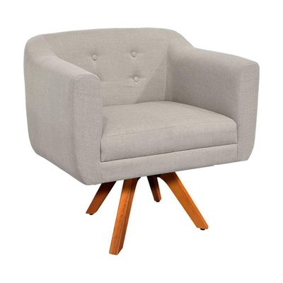Kit 02 Poltronas Giratória Julia fino Bege A27