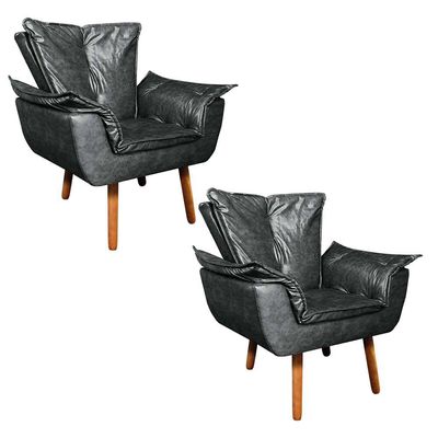 Kit 02 Poltronas Opala Preto