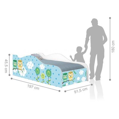 Cama Like Corujas Solteiro Com Colchão