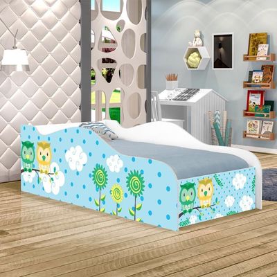 Cama Like Corujas Solteiro Com Colchão