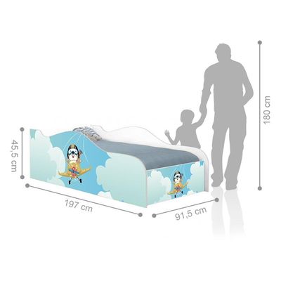 Cama Like Aviãozinho Solteiro Com Colchão