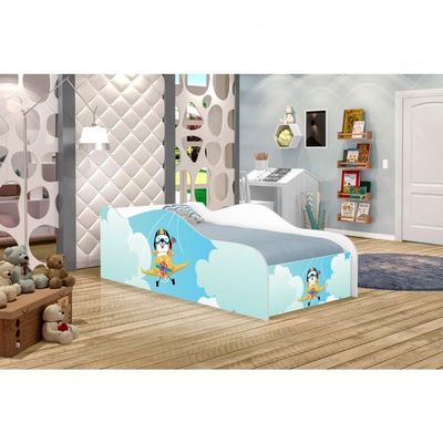 Cama Like Aviãozinho Solteiro Com Colchão