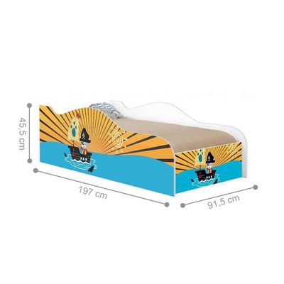 Cama Fun Pirata Do Mar Solteiro Com Colchão