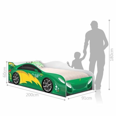 Cama Carro Menino Verde Solteiro