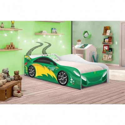 Cama Carro Menino Verde Solteiro