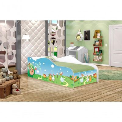Cama Fun Fazendinha Solteiro Com Colchão