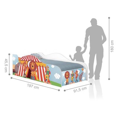 Cama Fun Circo Solteiro Com Colchão