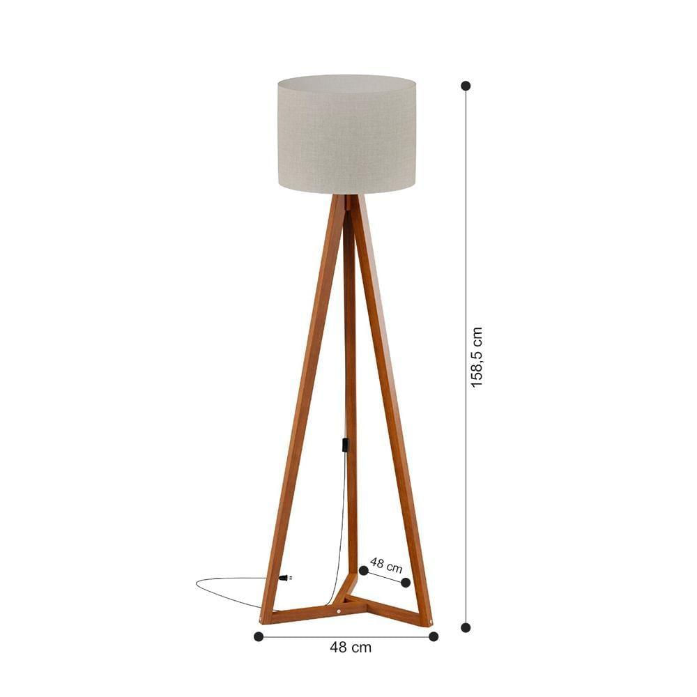 Abajur De Chão Com Cúpula Nero Off White Nature 2 Unidades