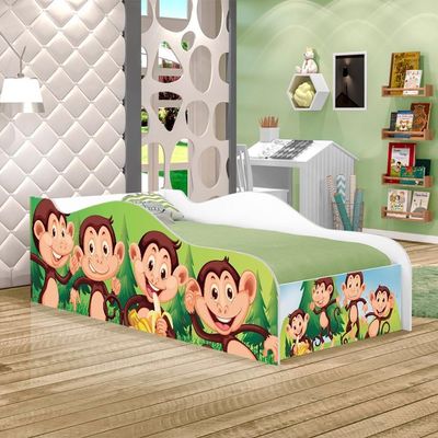 Cama Fun Macacos Solteiro