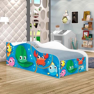 Cama Fun Fundo Do Mar Peixes Solteiro