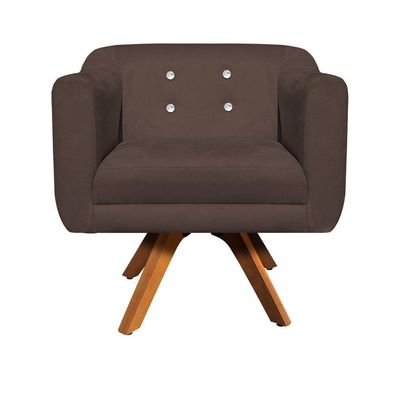 Kit Namoradeira 2 Lugares E 2 Poltronas Julia Marrom