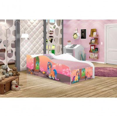 Cama Infantil Like Mundo Dos Unicórnios Solteiro