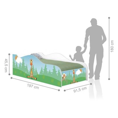 Cama Fun Girafa E Coruja Solteiro Com Colchão