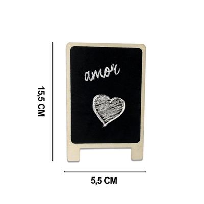 Placa Decorativa Branca 13,5x5,5cm