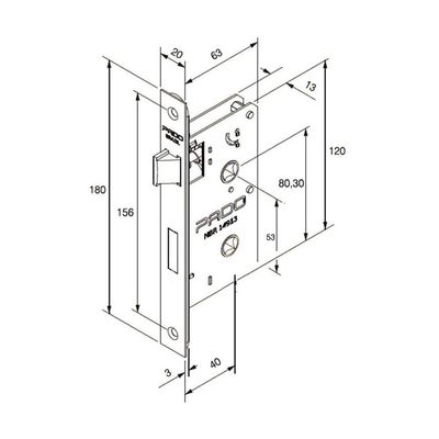 Fechadura Espelho Zm 401 Bx Pado Interna