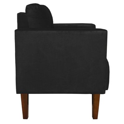Poltrona Decorativa Lívia Suede Pés Chanfrado D´rossi Preto