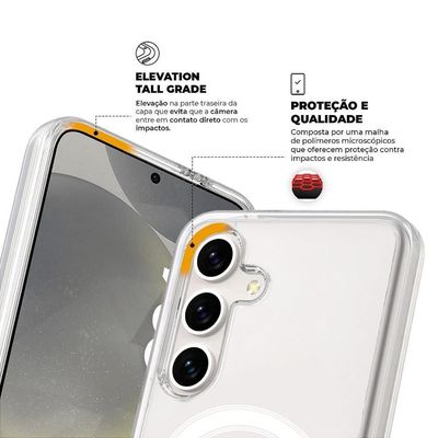 Capa Magsafe Para Samsung Galaxy S24 Plus - Transparente - Gshield