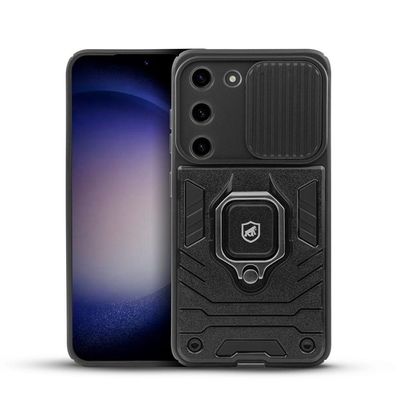 Kit Capa Defender E Pelicula Coverage 5d Pro Preta Para Samsung Galaxy S23 Plus - Gshield