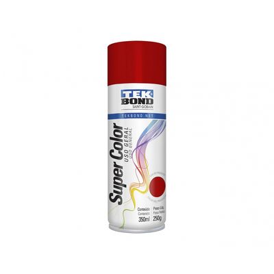 Tinta Spray Tekbond Uso Geral Vermelho 350Ml/250G c/6 pcs