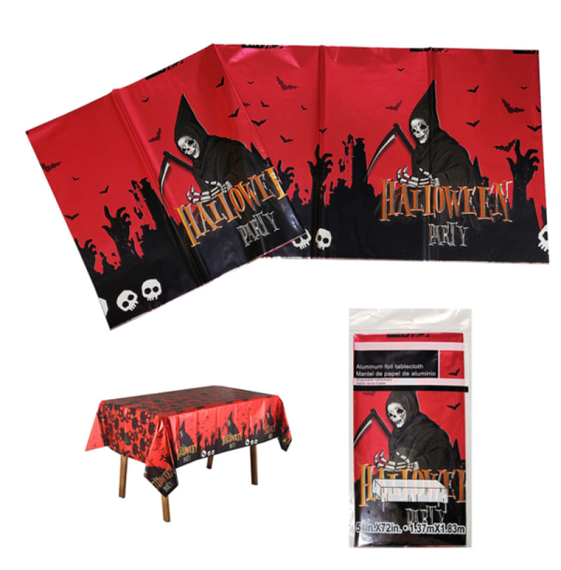 Toalha de Mesa Metalizada Tema Halloween - Decoração
