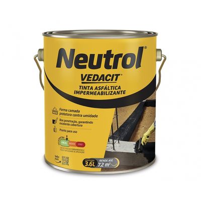 Tinta Asfaltica Neutrol B 3,6L Gl O.Baumgart c/4pcs