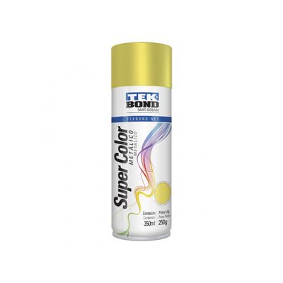 Tinta Spray Tekbond Metalico Ouro 350Ml/250G c/6pcs