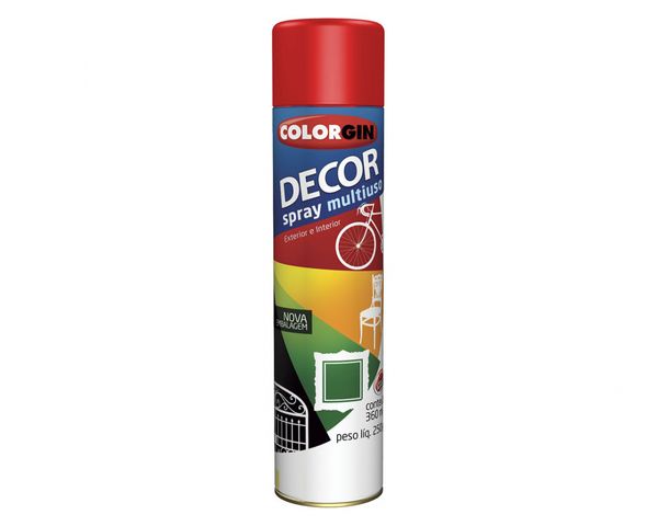 Tinta Spray Colorgin Decor Vermelho (Nr23-Onu 1950) c/6pcs