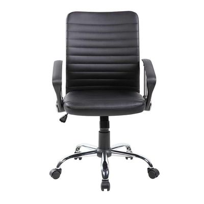 Conjunto de Mesa Studio Branca 180 cm com Cadeira de Escritório Diretor Giratória Oslo Preta