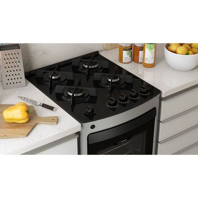 Fogão a Gás de Piso Consul 4 bocas Automático CFO4VAR Inox / Bivolt