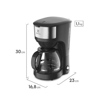 Cafeteira Elétrica Efficient 1,2 Litros com Filtro Removível Electrolux Preto / 220V