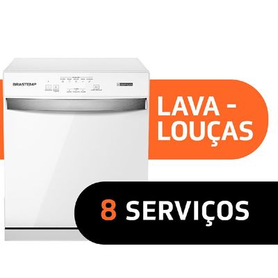 Lava-Louças 8 Serviços de Lavagem BLF08BB Brastemp Branco / 220V