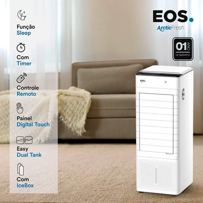 Climatizador de Ar Eos Reverso 7 Litros com Controle Remoto ECL70Q Branco / 220V
