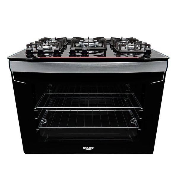 Fogão de Embutir 5 Bocas com Mesa de Vidro Diplomata Bivolt Dako Preto / Bivolt