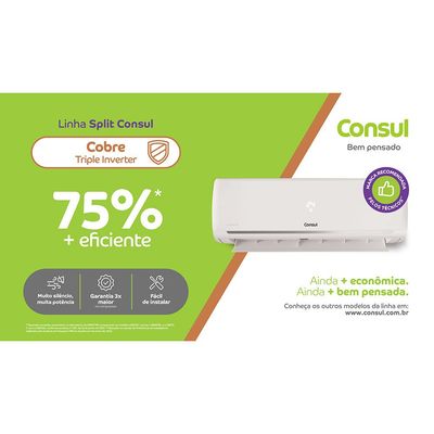 Ar-Condicionado Split CBR09CB Inverter Reverso 9000 BTUS Consul Branco / 220V