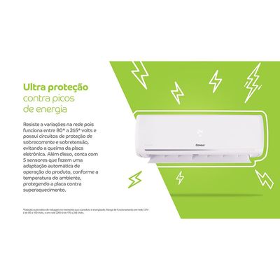 Ar-Condicionado Split CBR09CB Inverter Reverso 9000 BTUS Consul Branco / 220V