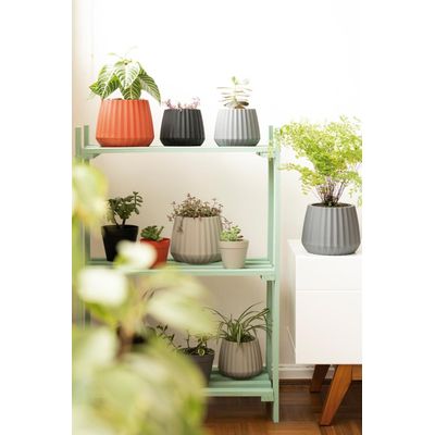 Vaso Cachepot 15cm Cinza