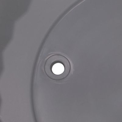 Vaso Cachepot Wave 31cm Cinza