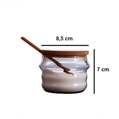 Conjunto Porta Tempero De Bambu Com 4 Potes Tamanduá-bandeira - Ilovecoffee