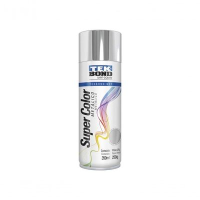 Tinta Spray Tekbond Metalico Cromado 350ml-250g
