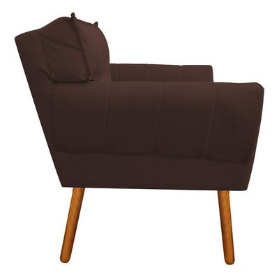 Kit 01 Namoradeira e 02 Poltronas Anitta Suede Pés Palito