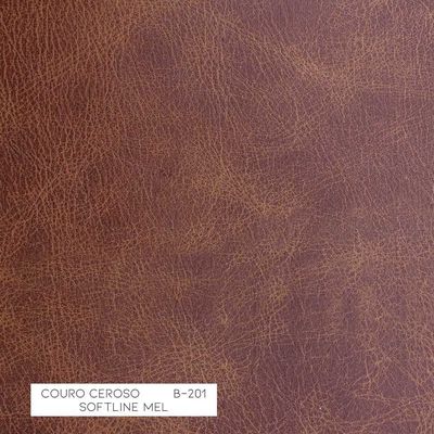 Kit 03 Poltronas Decorativas Sala de Estar Brunei Pés Madeira Couro Mel - Gran Belo