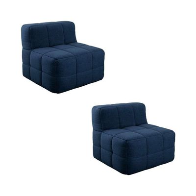 Sofá Guldi Popup com 2 Módulos Centrais Linho Azul