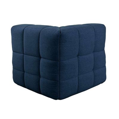 Sofá Guldi Popup com 2 Módulos Canto e Puff Linho Azul