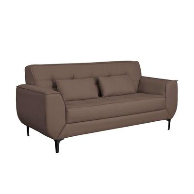 Sofá 3 Lugares Piacenza Linho Marrom 202 cm