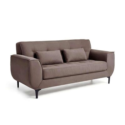 Sofá 3 Lugares Piacenza Suede Marrom 202 cm