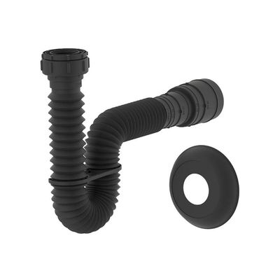 Sifão Sanfonado Extensível Censi 74cm Preto Fosco
