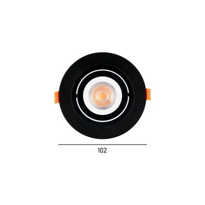 Spot De Embutir Plano Mbled Para 1 Lâmpada Mr16 Redondo Preto
