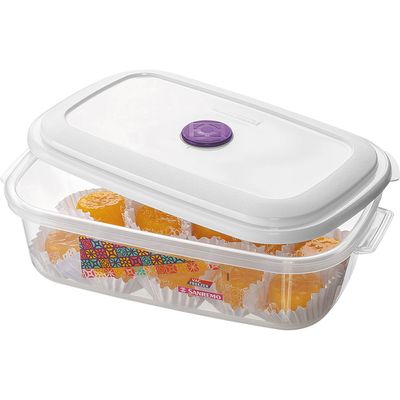 Pote Retangular 1.1l Sanremo Vac Freezer