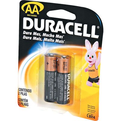Pilha Pequena Alcalina com 2 Unidades Duracell